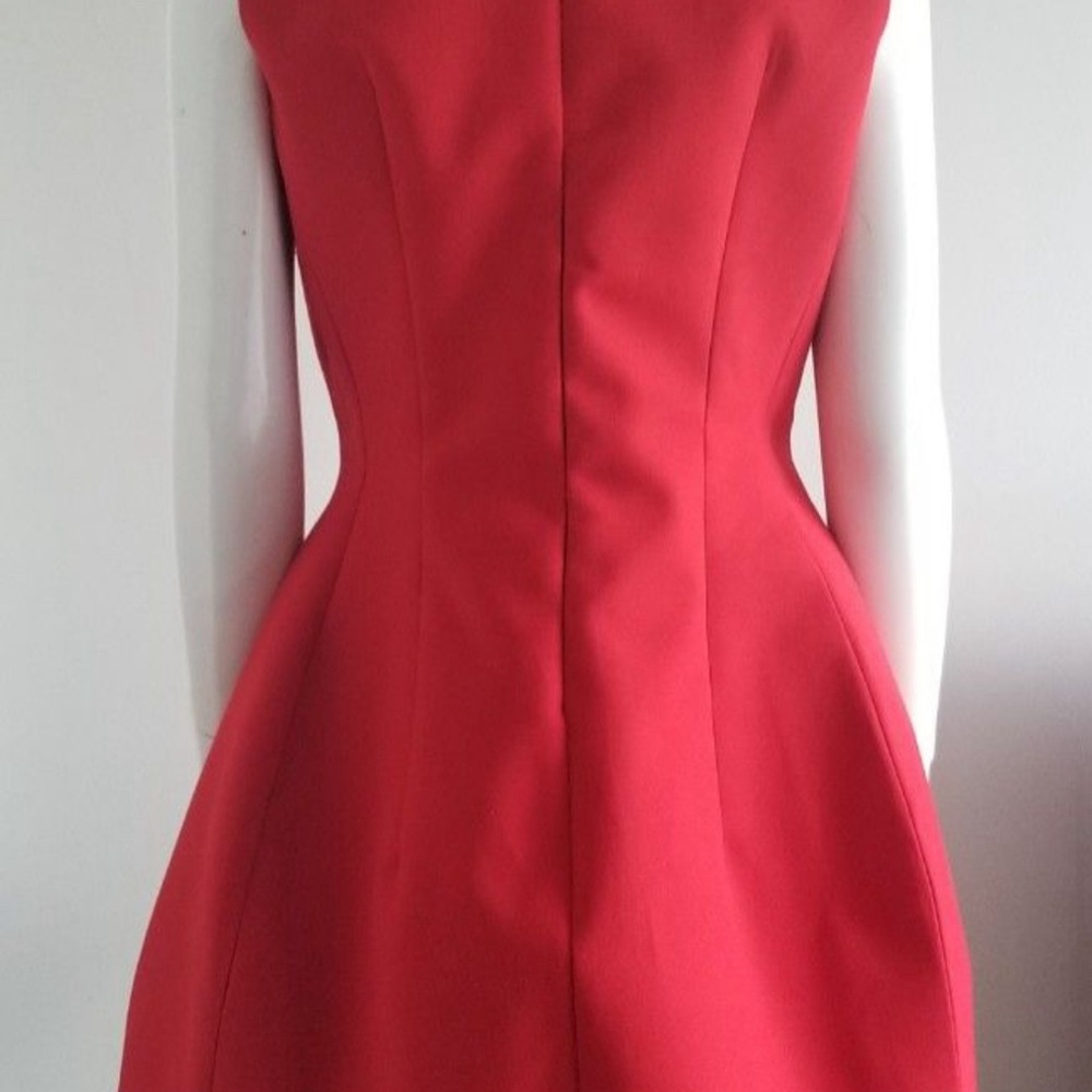 ZARA VOLUMINOUS SHORT DRESS RED 2487/707 NWOT - Picture 3 of 10